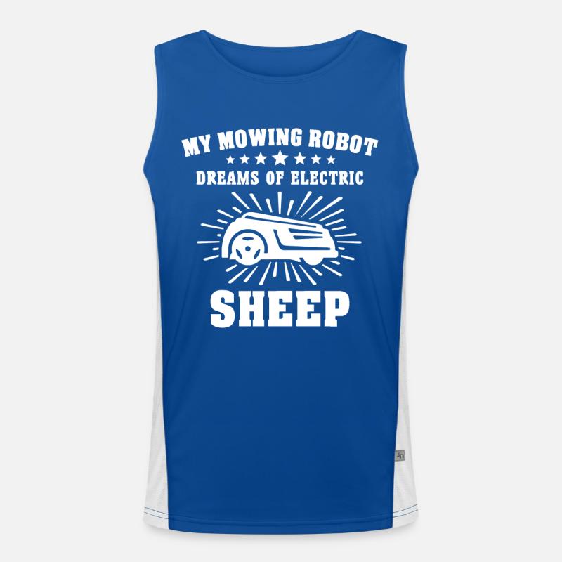 Robotic lawn mower Men's Functional Contrast Tank Top 