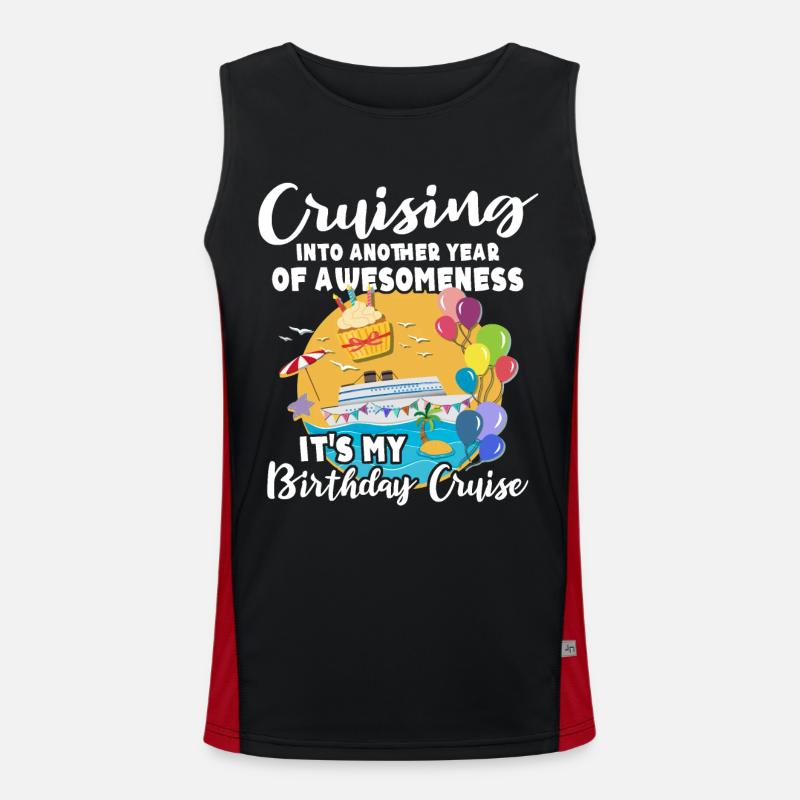 Kreuzfahrt Geburtstag Geburtstagskreuzfahrt Funktionelles Kontrast-Tank Top für Männer 