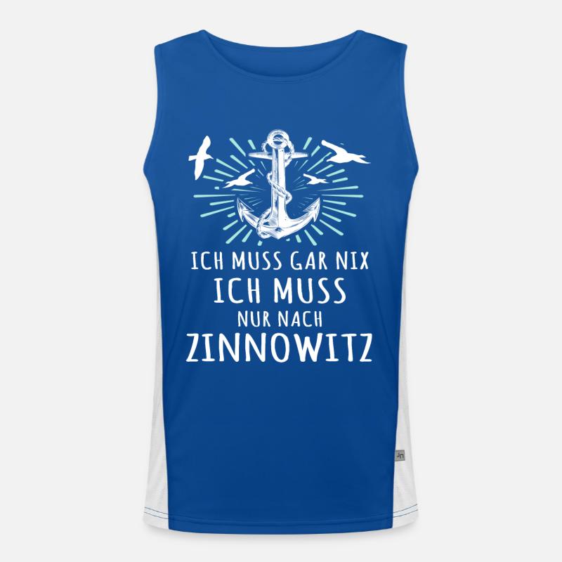Zinnowitz Sprüche Zinnowitzer Spruch Funktionelles Kontrast-Tank Top für Männer 