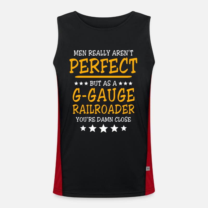Eisenbahn Garten Perfekt Spur G Funktionelles Kontrast-Tank Top für Männer 