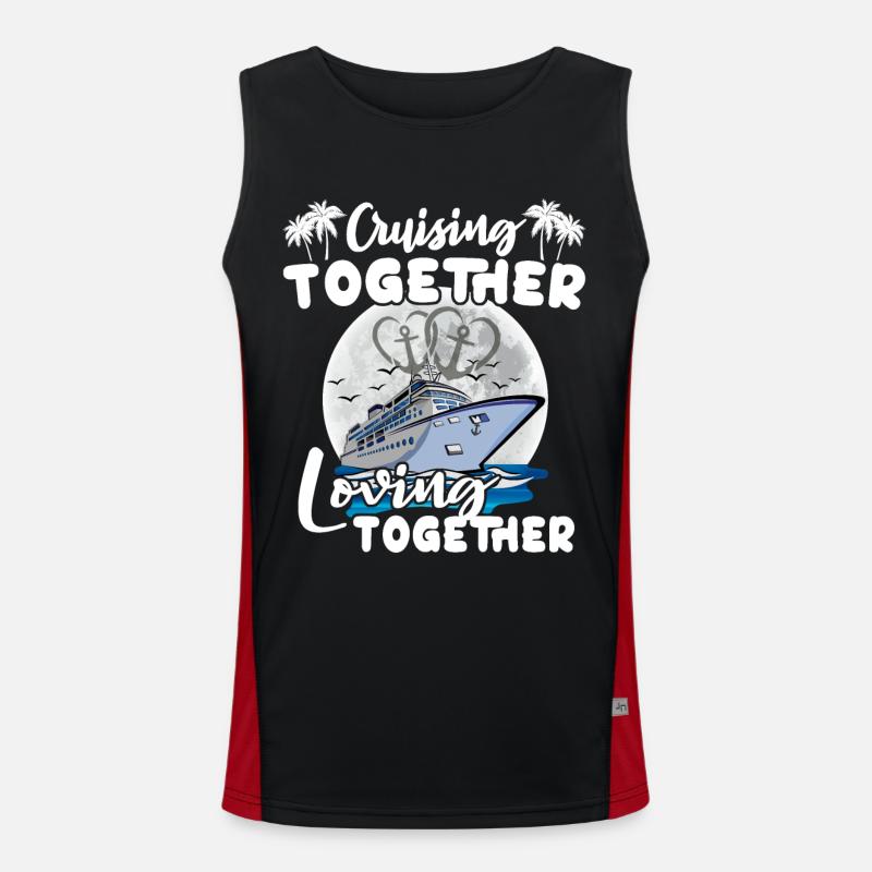 Kreuzfahrt Liebe Hochzeitsreise Funktionelles Kontrast-Tank Top für Männer 