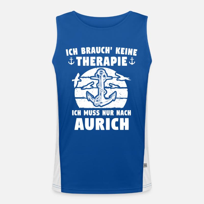 Aurich Sprüche Auricher Funktionelles Kontrast-Tank Top für Männer 