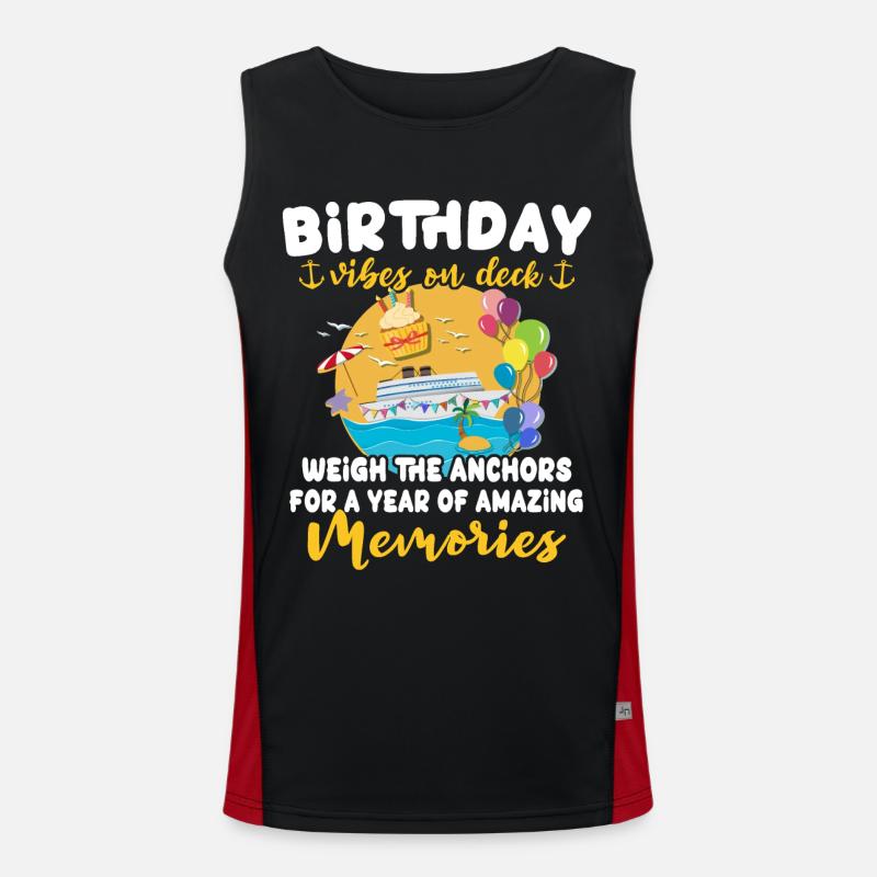 Kreuzfahrt Geburtstag Geburtstagskreuzfahrt Funktionelles Kontrast-Tank Top für Männer 