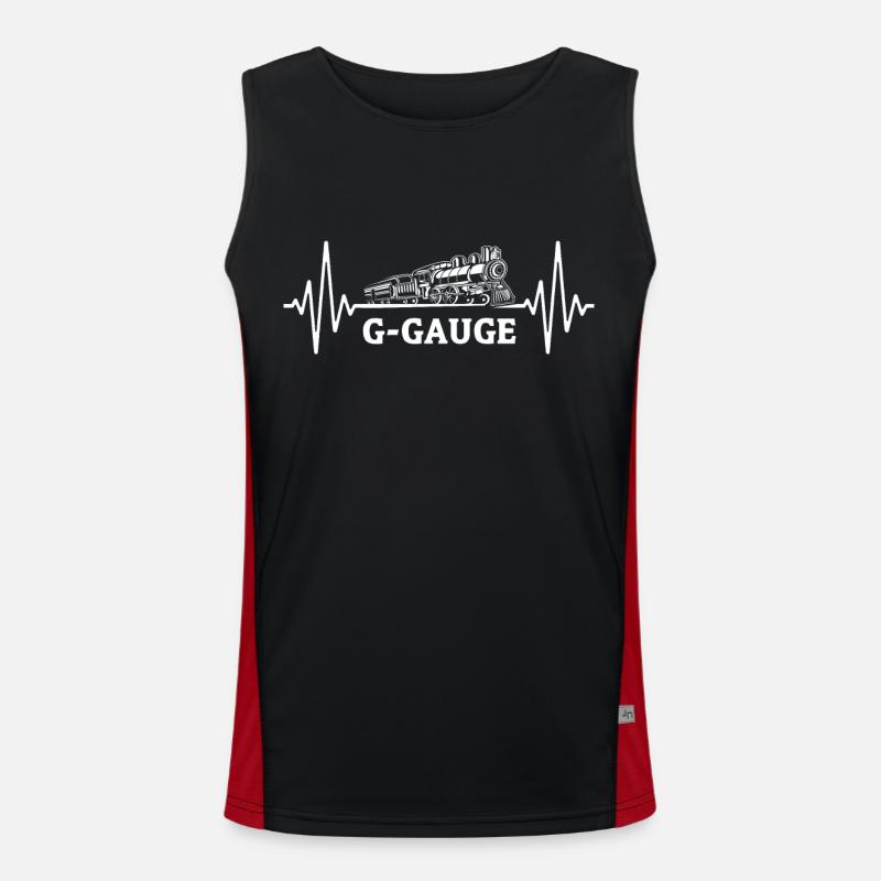 Gartenbahn EKG Eisenbahn Spur G Funktionelles Kontrast-Tank Top für Männer 