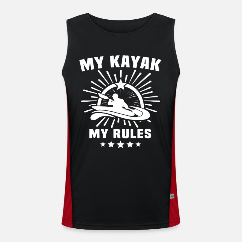 Kayaking Kayaker Kayak Funktionelles Kontrast-Tank Top für Männer 
