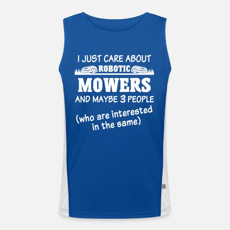 Robotic lawn mower Men's Functional Contrast Tank Top 