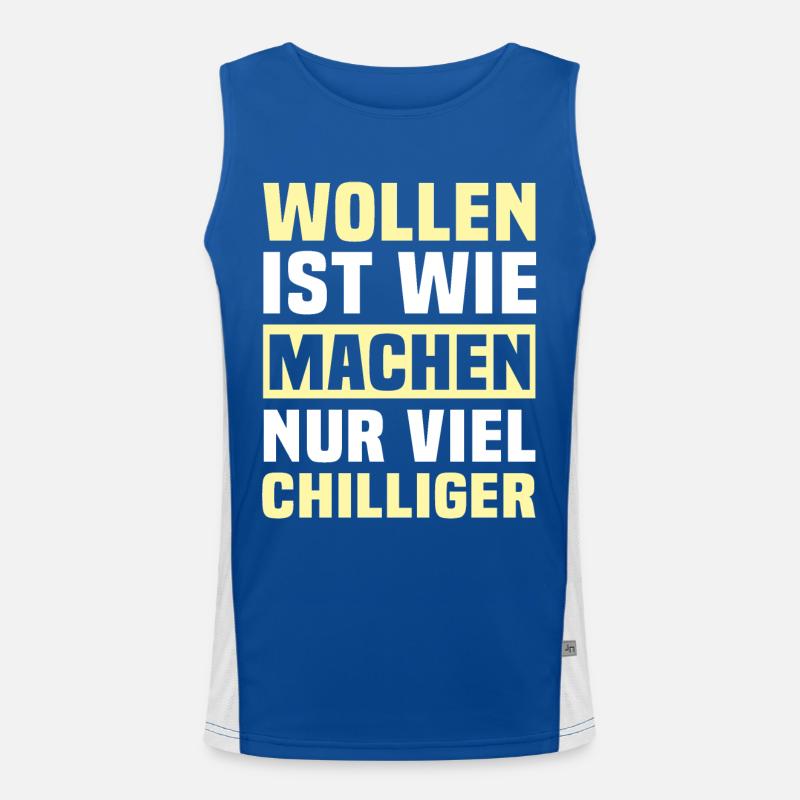 Machen Wollen Funktionelles Kontrast-Tank Top für Männer 