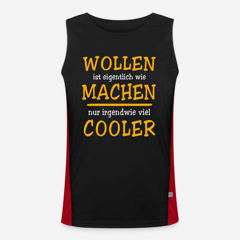 Machen Wollen Funktionelles Kontrast-Tank Top für Männer 