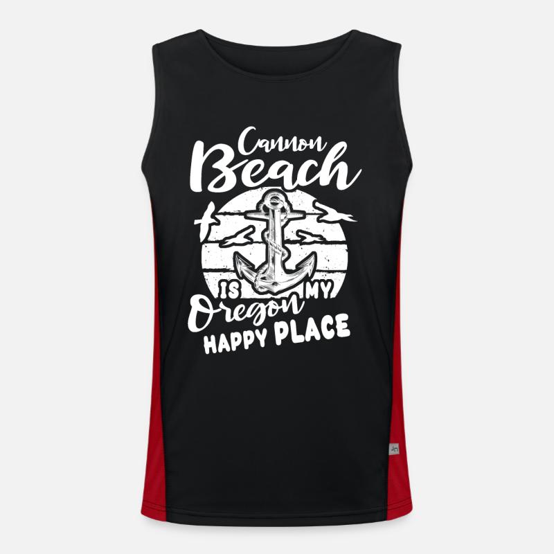 Cannon Beach OR Men's Functional Contrast Tank Top 