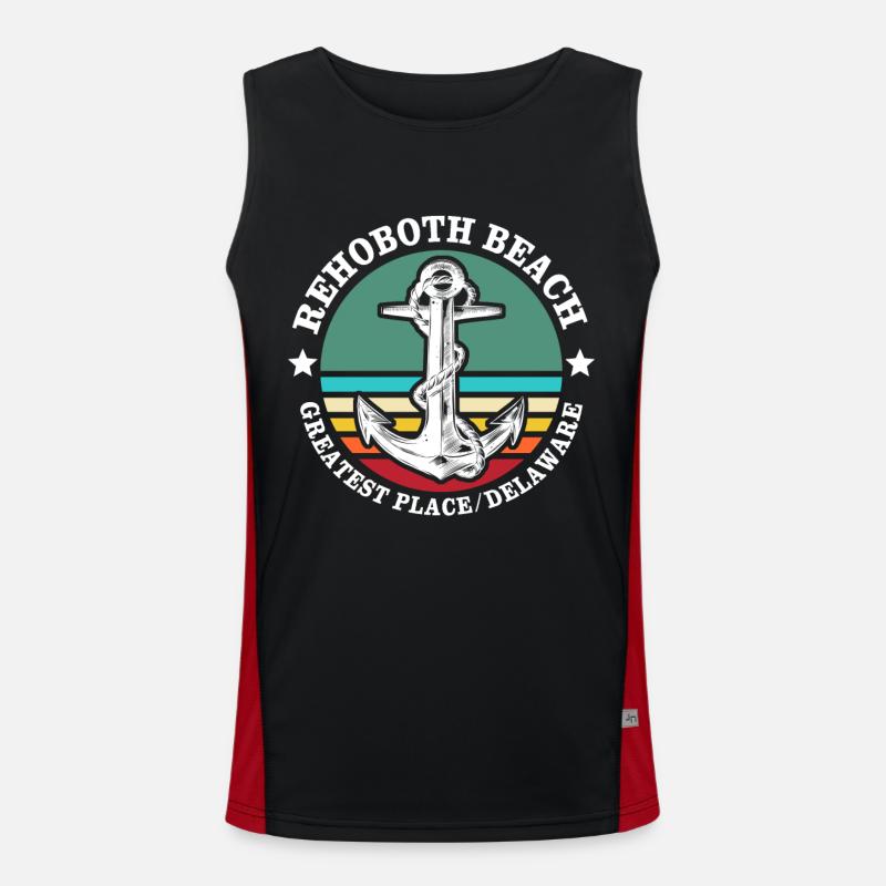 Rehoboth Beach Delaware Funktionelles Kontrast-Tank Top für Männer 