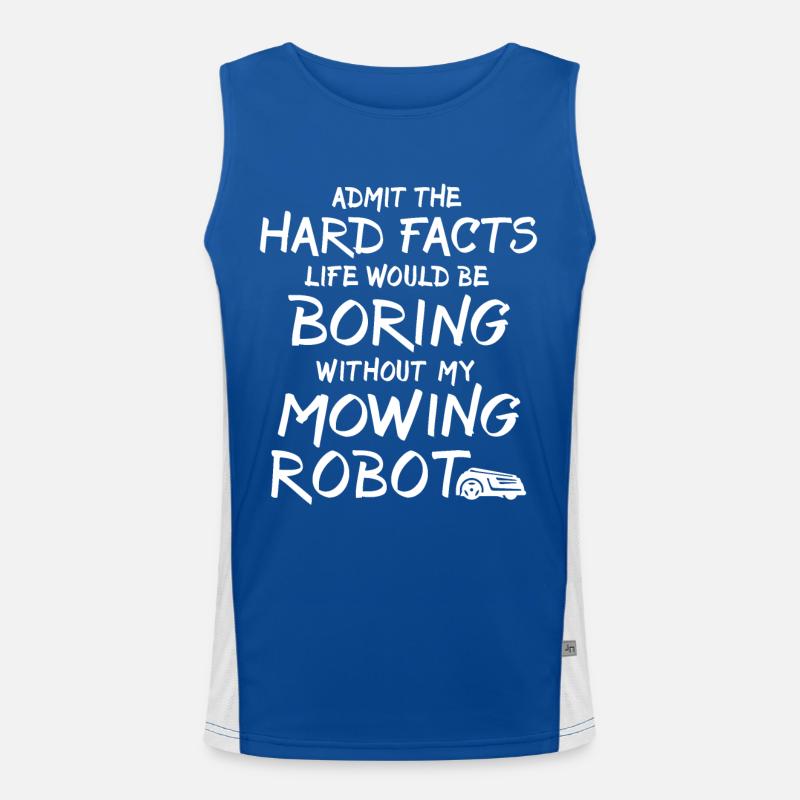 Robotic lawn mower Men's Functional Contrast Tank Top 