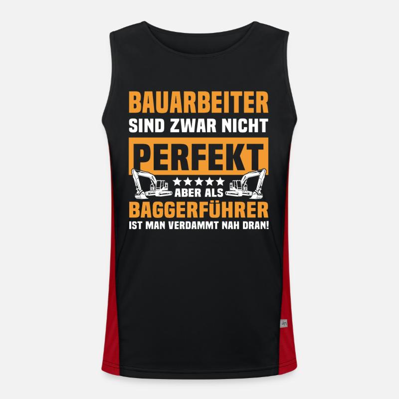 Baggerführer Bagger Funktionelles Kontrast-Tank Top für Männer 