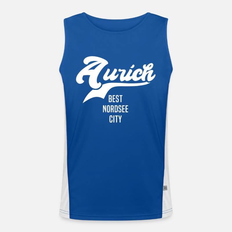 Aurich Sprüche Funktionelles Kontrast-Tank Top für Männer 