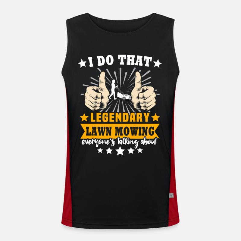 Rasenmäher Legende Funktionelles Kontrast-Tank Top für Männer 