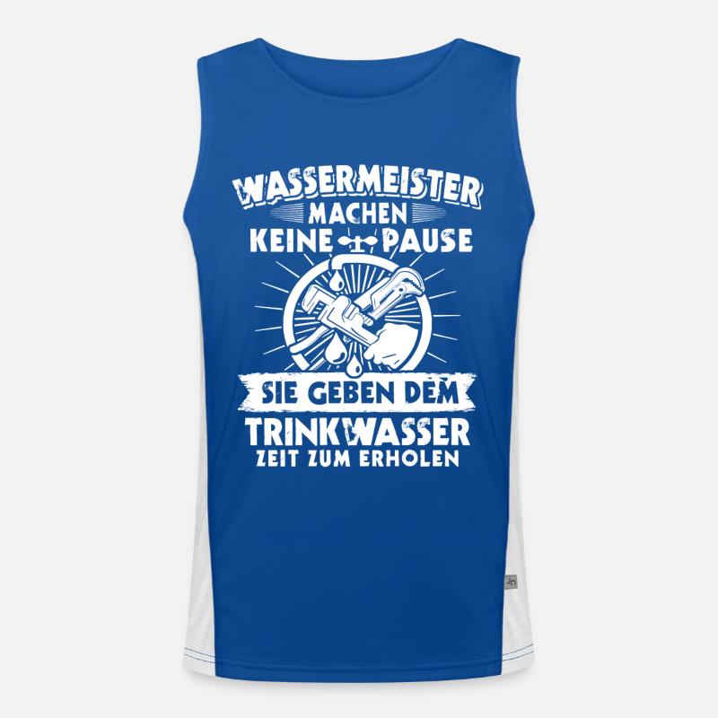 Wassermeister Funktionelles Kontrast-Tank Top für Männer 