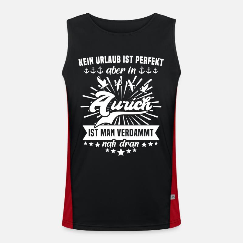 Aurich Geschenk Auricher Funktionelles Kontrast-Tank Top für Männer 