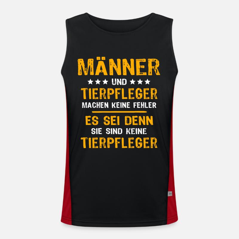 Tierpfleger Spruch Funktionelles Kontrast-Tank Top für Männer 