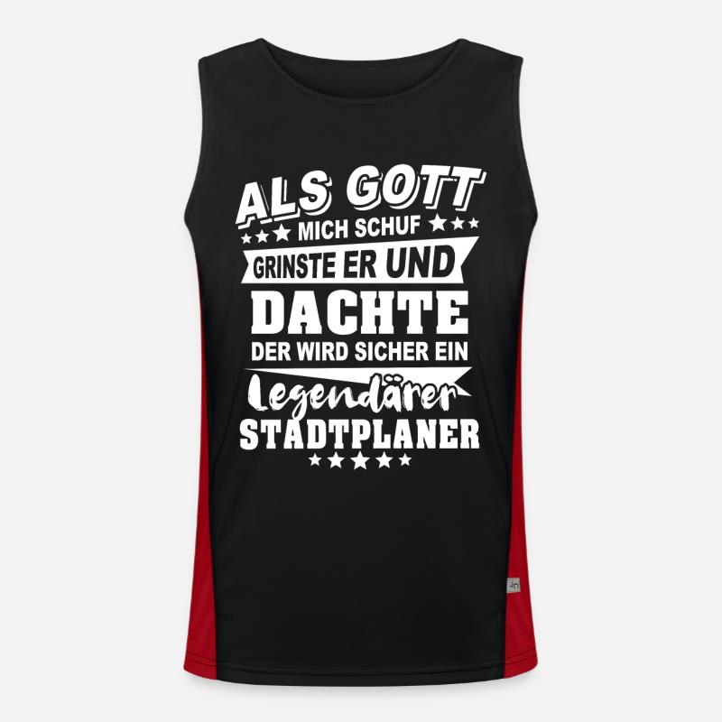 Stadtplaner Funktionelles Kontrast-Tank Top für Männer 