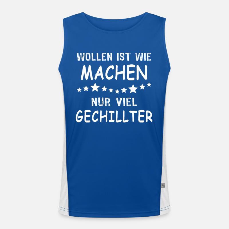 Machen Wollen Funktionelles Kontrast-Tank Top für Männer 