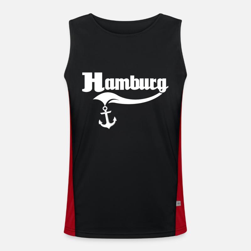 Hamburg Hamburger Funktionelles Kontrast-Tank Top für Männer 
