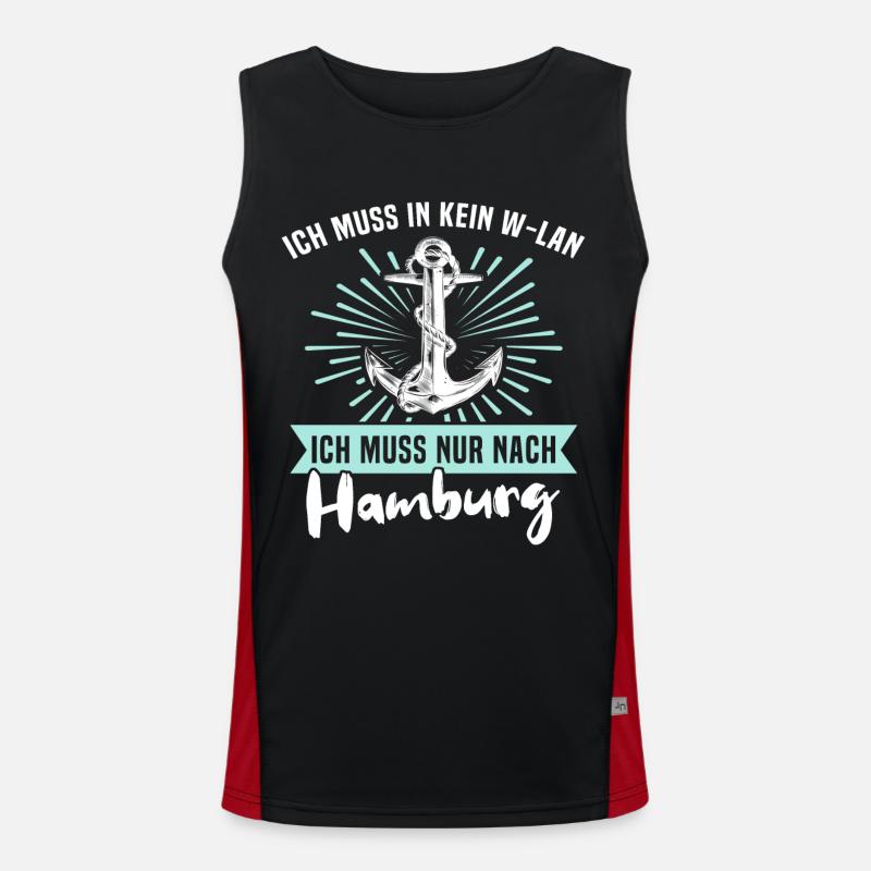 Hamburg Hamburger Funktionelles Kontrast-Tank Top für Männer 