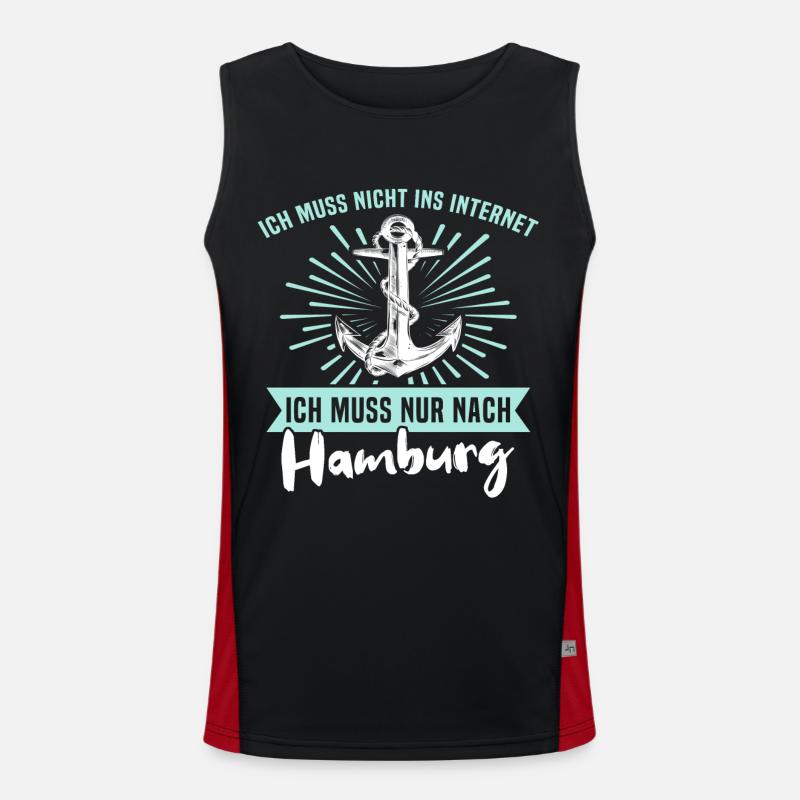 Hamburg Hamburger Funktionelles Kontrast-Tank Top für Männer 