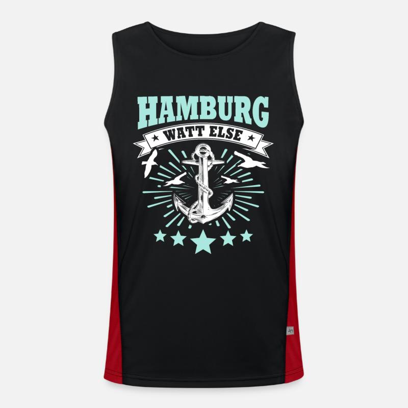 Hamburg Hamburger Funktionelles Kontrast-Tank Top für Männer 