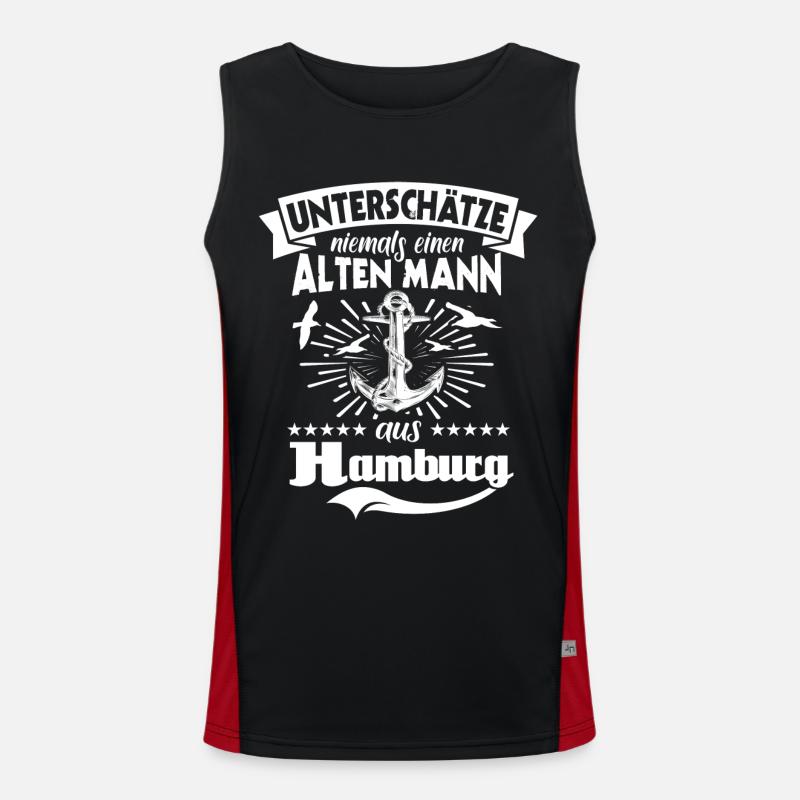 Hamburg Hamburger Funktionelles Kontrast-Tank Top für Männer 