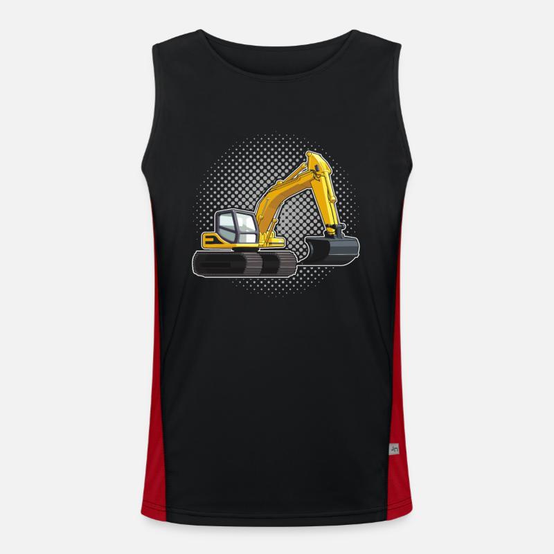 Baggerfahrer Funktionelles Kontrast-Tank Top für Männer 