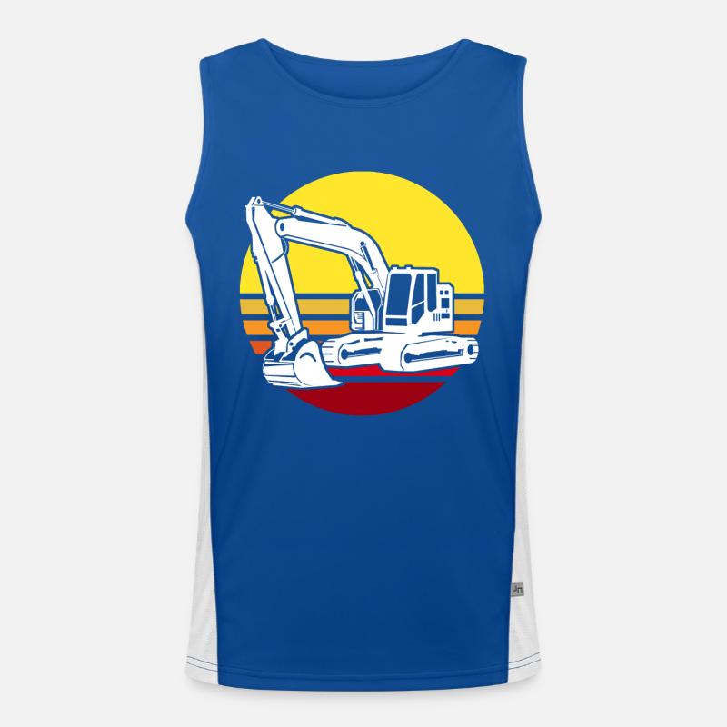 Baggerfuehrer Baggerfahrer Funktionelles Kontrast-Tank Top für Männer 