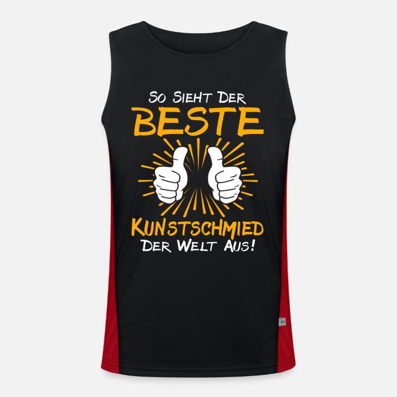 Kunstschmied Geschenkidee Funktionelles Kontrast-Tank Top für Männer 