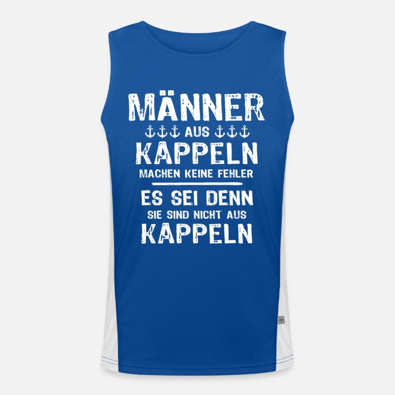 Kappeln Spruch Funktionelles Kontrast-Tank Top für Männer 