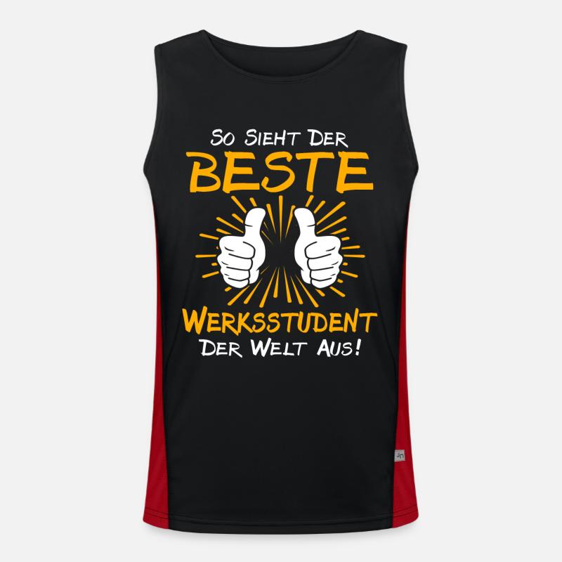 Werksstudent Geschenkidee Funktionelles Kontrast-Tank Top für Männer 
