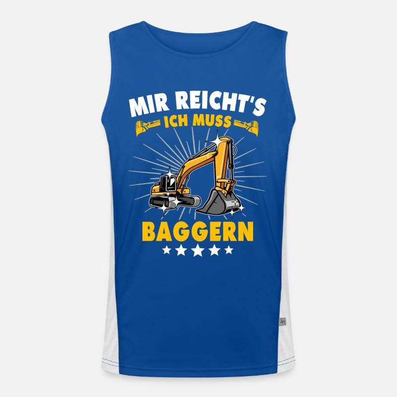 Baggerfahrer Baggerführer Funktionelles Kontrast-Tank Top für Männer 