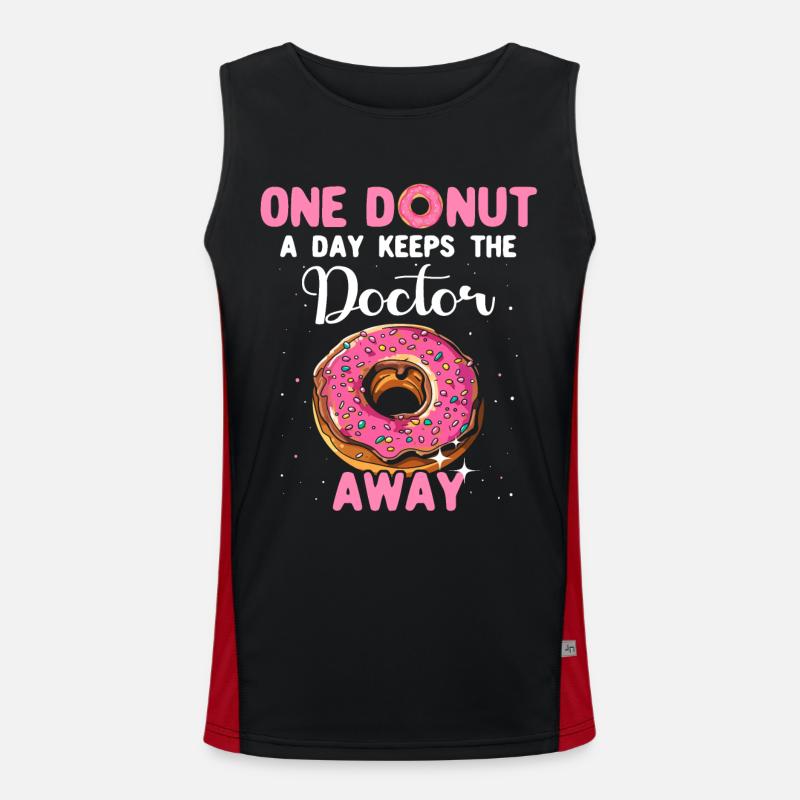 Donuts Pink Doughnuts Funktionelles Kontrast-Tank Top für Männer 