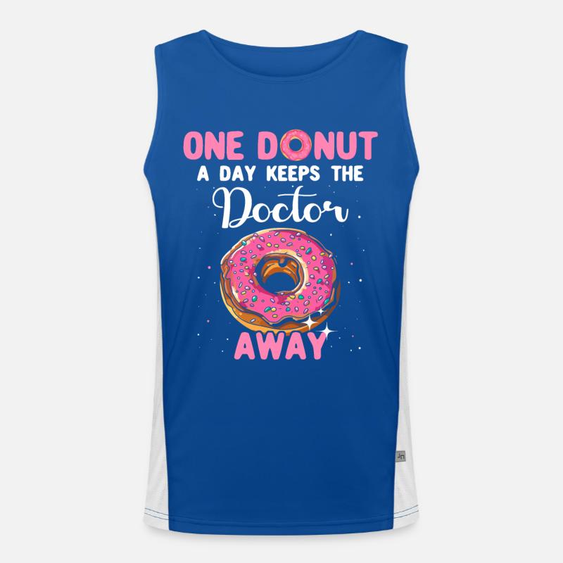 Donuts Pink Doughnuts Funktionelles Kontrast-Tank Top für Männer 