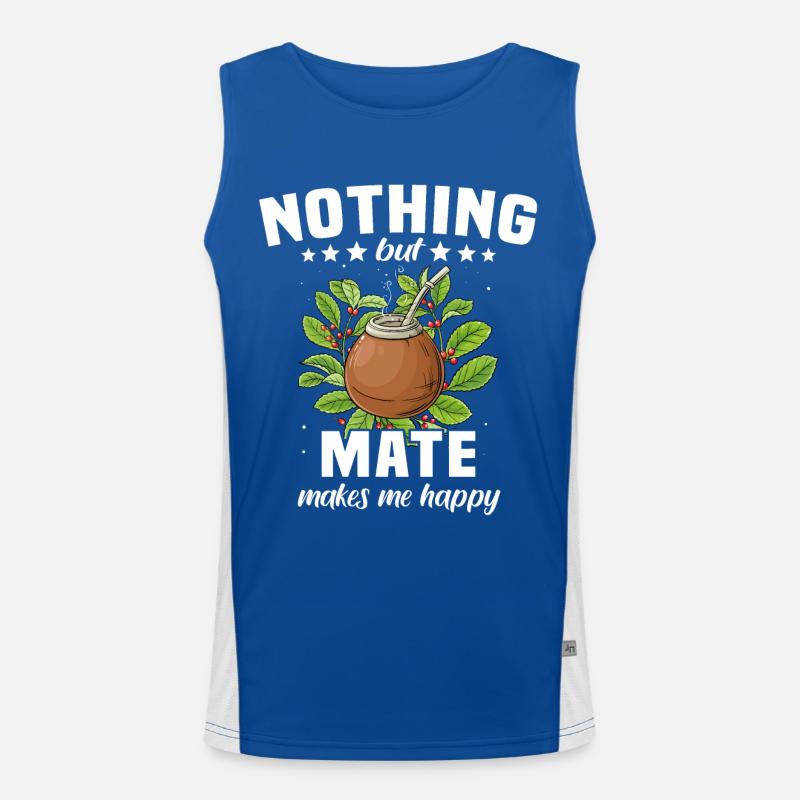 Yerba mate Gift Teacup Men's Functional Contrast Tank Top 