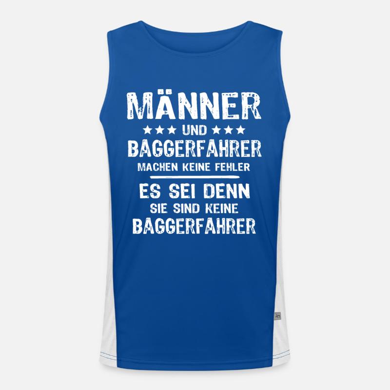 Baggerfuehrer Baggerfahrer Funktionelles Kontrast-Tank Top für Männer 