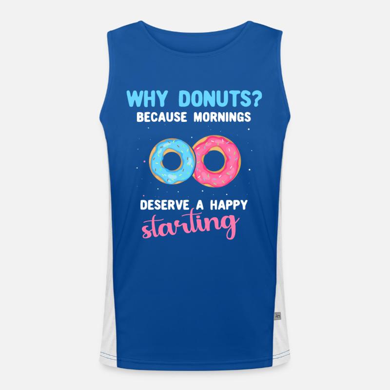 Donuts Doughnuts Men's Functional Contrast Tank Top 