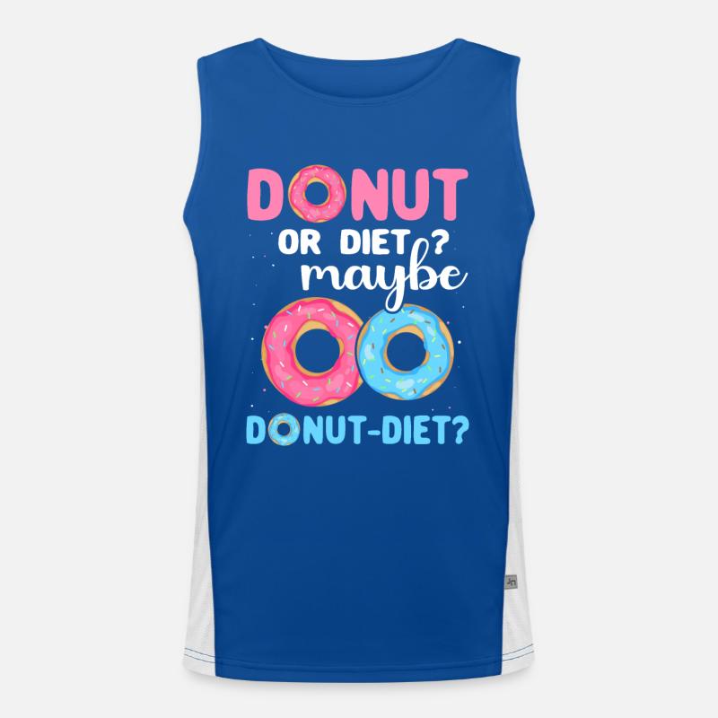 Donut Diet Doughnuts Men's Functional Contrast Tank Top 