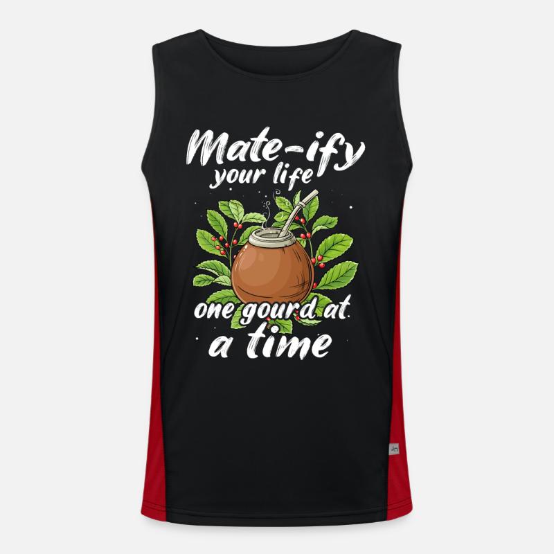 Yerba mate tea Men's Functional Contrast Tank Top 