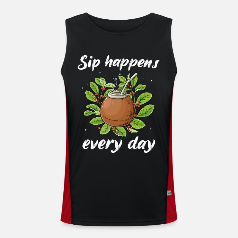 Yerba mate tea Men's Functional Contrast Tank Top 