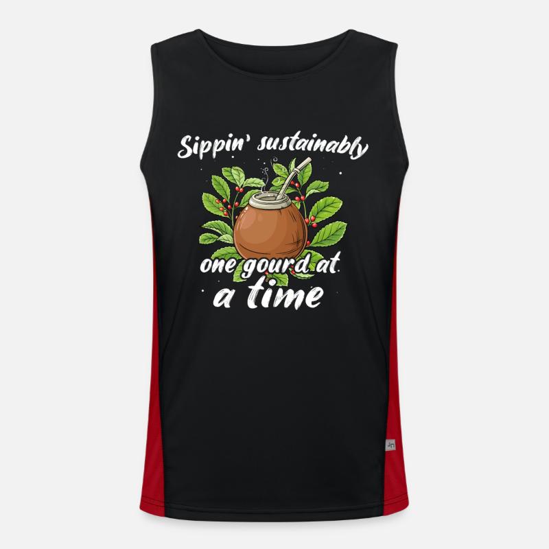 Yerba mate tea Men's Functional Contrast Tank Top 