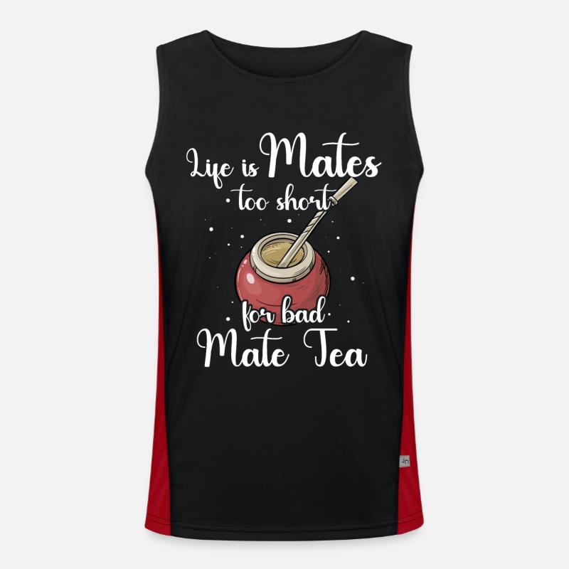 Yerba mate tea Men's Functional Contrast Tank Top 