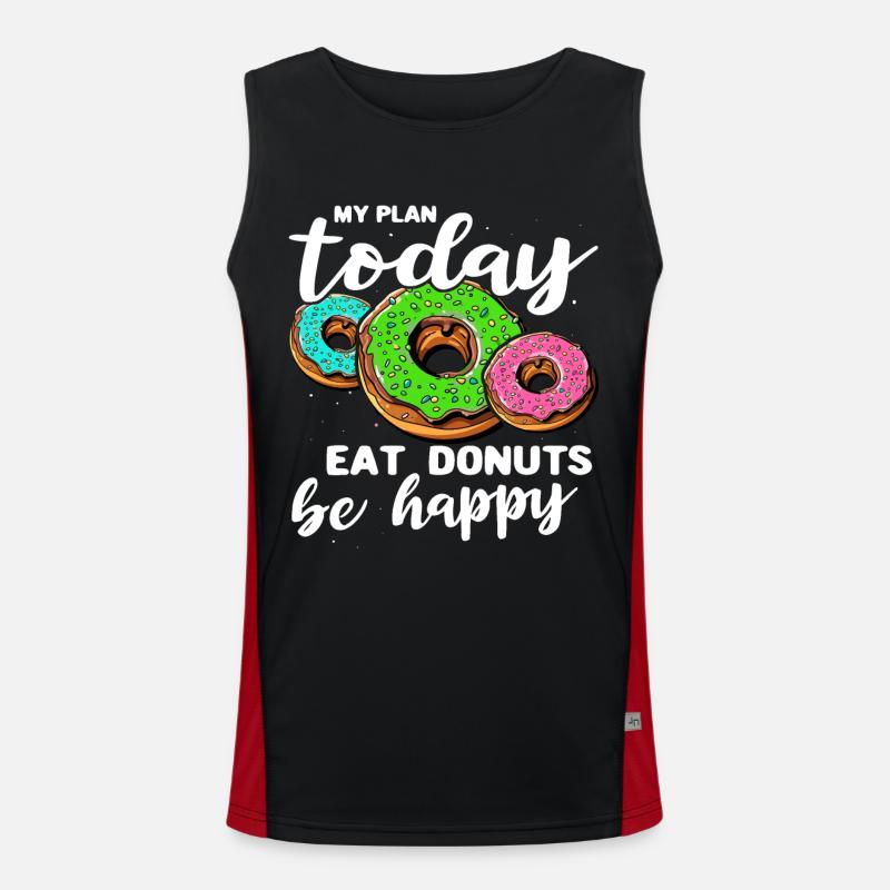 Doughnut Love Donuts Funktionelles Kontrast-Tank Top für Männer 