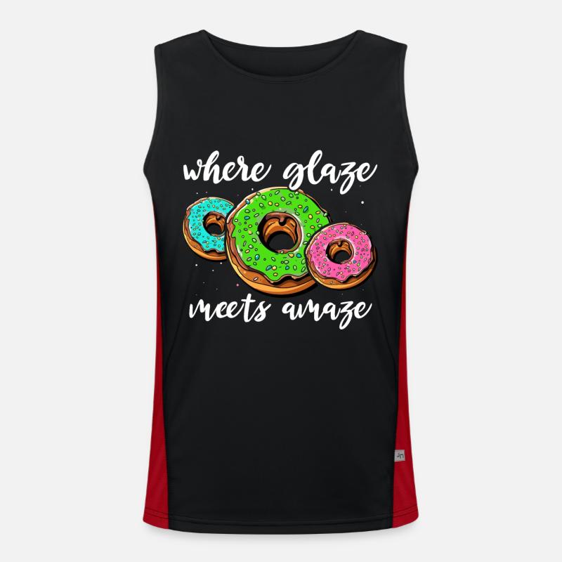 I Love Donuts Funktionelles Kontrast-Tank Top für Männer 
