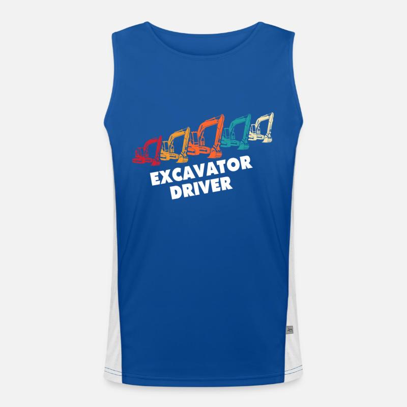 Excavators Dear Excavator Operators Men's Functional Contrast Tank Top 