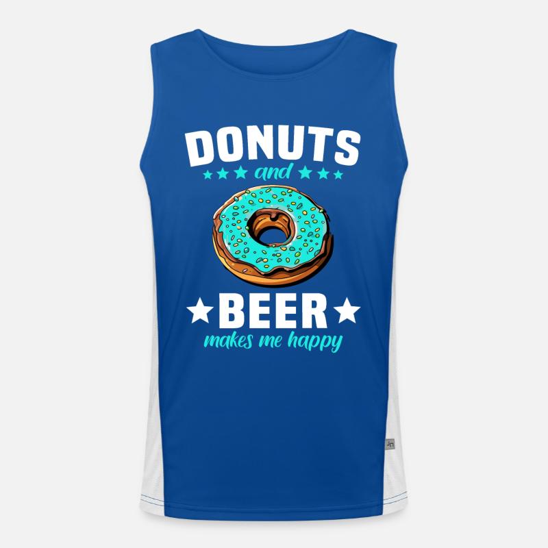 Doughnuts Bier Donut Funktionelles Kontrast-Tank Top für Männer 