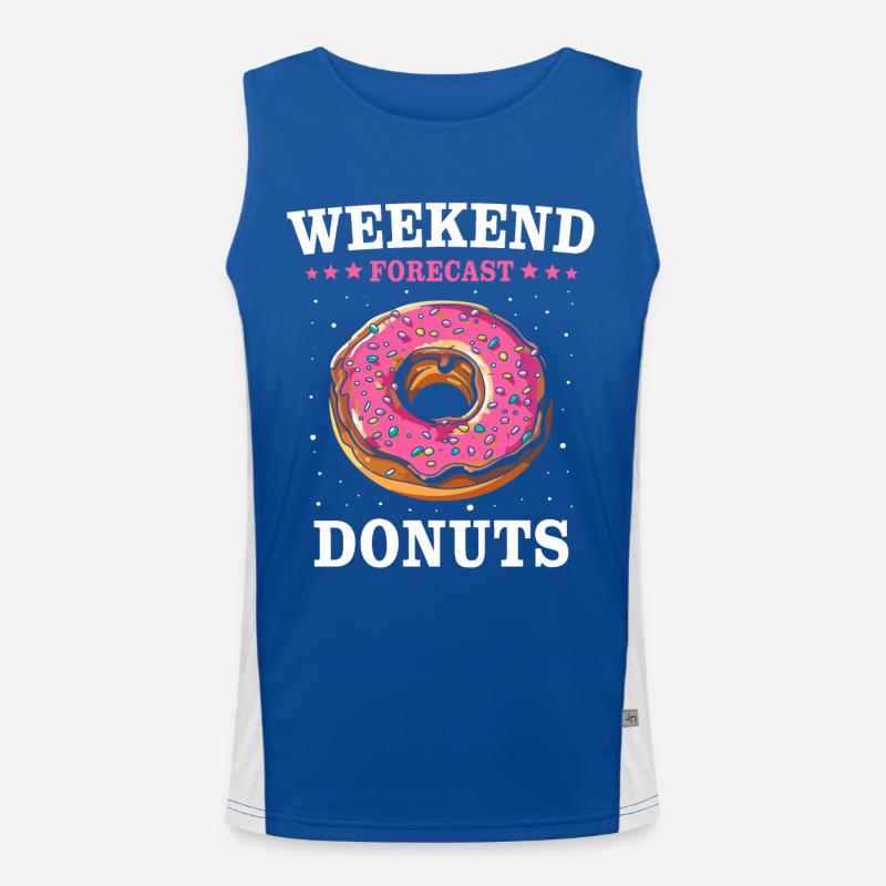 Donut Weekend Doughnuts Funktionelles Kontrast-Tank Top für Männer 