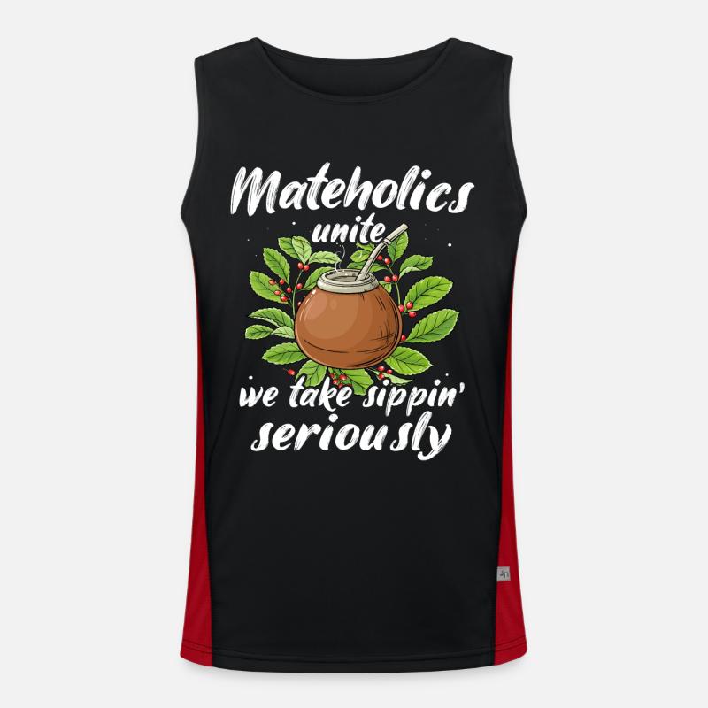 Yerba Mate Tee Funktionelles Kontrast-Tank Top für Männer 